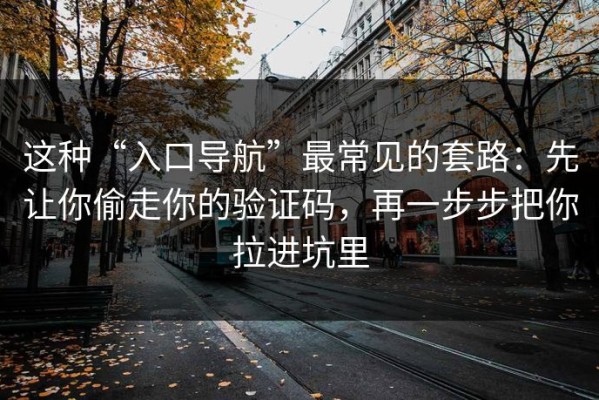 这种“入口导航”最常见的套路：先让你偷走你的验证码，再一步步把你拉进坑里
